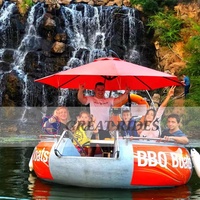 Nouveau design, barbecue flottant de haute qualité, barbecue électrique de fête, barbecue de loisirs, bateau donut de 2,5 m