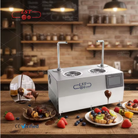 Distributeur de chocolat miniature de table LST, machine à chocolat chaud double de 5,5 L avec ingrédients (farine et eau) pour usage commercial