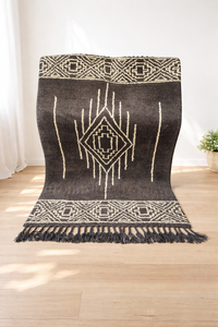 Bohemian Geometric Area <b>Rug</b> Rectangle Dark Gray Cream Fringe Flat Weave Living Room <b>Rug</b> Non Slip Latex Backing - Product Image 2