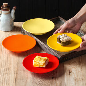 <span class=keywords><strong>จาน</strong></span>อาหารค่ำแบบหมุนเคลือบเงาสไตล์มินิมอลสำหรับบุฟเฟ่ต์ <span class=keywords><strong>จาน</strong></span>ซูชิเมลามีนเชิงพาณิชย์ทรงกลมลายเรียบ - Product Image 3