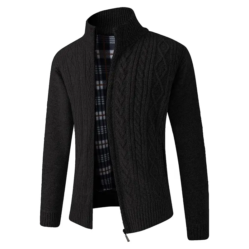 Wholesale Man Cardigan Casual Solid Unisex Wool 100% Cotton Winter Fall Cropped Cashmere Christmas Knit Sweater Men
