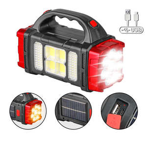 Linterna de Mano Solar USB Impermeable de Emergencia, Banco de Energía LED Recargable, Luz de Búsqueda para Camping y Pesca - Product Image 4