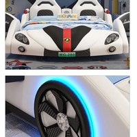 Car Design Racing Guardrail Single Bed Children's Car Bed Furniture for Boy's Bedroom Bed Room Set