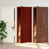 Porte en bois ignifugée longue durée, vente en gros d'usine. Excellent pour les projets hôteliers et les chantiers de construction résidentielle.