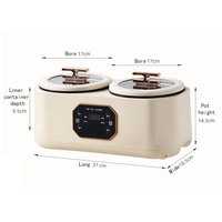 Marmite Électrique Multifonctionnelle Grande Capacité Great Bear, Cuiseur à Riz Électrique à Faible Teneur en Sucre, Double Saveur, Poêle Électrique Antiadhésive