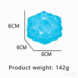 Nee Doh-Style Squishy TPR Stress Relief Toy-Water Cube/Polygonal Ice <b>Block</b>/ Cube Squeezable Fidget Toy for Ages 5+ - Product Image 3