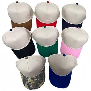 قبعة بيسبول قابلة للتخصيص للاستخدام الخارجي، رائجة البيع عبر الحدود، بـ 6 ألواح، للجنسين، ذات قمة صلبة، مصنوعة من القطن الخالص، قبعة سائق شاحنة عادية مع إبزيم معدني - Product Image 1