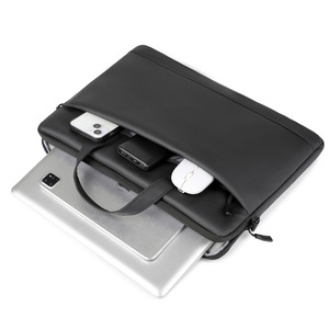 High Quality Customization 15 Inch Genuine <b>Leather</b> Custom Printed Logo <b>Bags</b> Covers for Unisex Men's Casual <b>Laptop</b> <b>Bags</b> - Product Image 3
