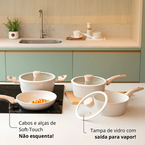 High Quality <b>Pot</b> Pan Glass Lids Soft Touch Handle Non Stick 10 Piece Forged Aluminium Ceramic Cookware <b>Set</b> - Product Image 2