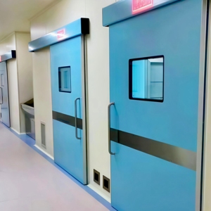 Pintu Geser Bermotor dari Paduan Aluminium dengan Pelindung Sinar-<span class=keywords><strong>X</strong></span> untuk Penggunaan Interior Rumah Sakit - Product Image 6