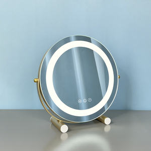 360 độ xoay dẫn kim loại + Kính Máy tính để bàn Vanity gương Dimmable đèn đôi Magnifying trang điểm bàn cá nhân sử dụng - Product Image 3