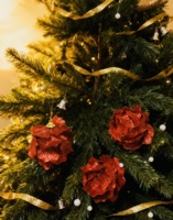 Boule de Noël en forme de feuille rouge scintillante SOTE, décoration artisanale pour arbre de Noël, décoration suspendue pour fête de Noël