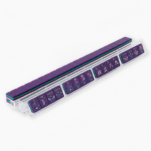 Juego de Mahjong Americano de Acrílico Morado Oscuro, Fichas Personalizadas con Diseño de Luna, Grabadas y Pintadas a Mano en 4 Capas - Product Image 2