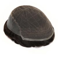 TOPUNIQUE TUL01 130% Densité Toupet Couleur Naturelle Base Hybride Dentelle Peau Bonne Respirabilité Cheveux Vierges Grade Délié Réaliste