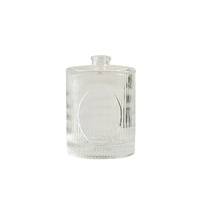 Diffuseur de parfum très populaire 50 ml sans alcool, longue durée, en verre artisanal de forme irrégulière, avec boîte et bouchon couronne