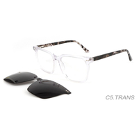 24 Acétate Unisexe Optique Ordinateur Lunettes Nouveau Style Carré 3-1 Aimant Clip Cadre Mode Lunettes De Soleil Polarisées PC Matériel Lentille