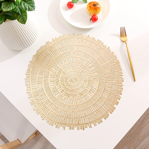 Bán Buôn Sang Trọng PVC Bàn Ăn Placemats Chất Lượng Cao Bắc Âu Hollow Bướm Thiết Kế Dập Nóng Vinyl Pad Cho Nhà Sử Dụng - Product Image 1