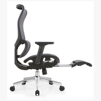 Chaise de poste de travail en maille moderne à dossier haut confortable de luxe noire chaise de bureau de direction ergonomique