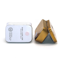 Nouvelle boîte en métal rectangulaire avec couvercle à charnière, boîte en métal personnalisée de qualité alimentaire pour bonbons de mariage, boîte en métal pour gâteau