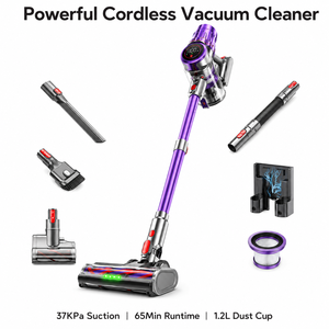 Aspirateur sans fil 37KPa, aspirateur à main, batterie 2200mAh, autonomie 65 min, filtre HEPA, bac à poussière 1,2L, vente en gros OEM ODM - Product Image 1