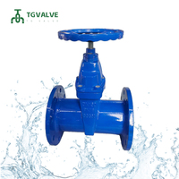 Vanne à boisseau en fonte ductile GGG50 DIN3352 F5 F4 PN16 DN100-DN500 à bride EPDM époxy bleu, vanne industrielle haute résistance