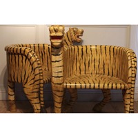 Indische alte Holz gemalt Stuhl Beistell tisch Möbel Balkon Home Outdoor Freizeit Indoor Hotel Empfangs stuhl Tiger Stuhl