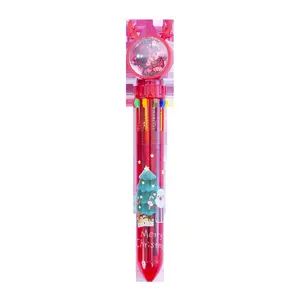 China professional manufacture price 2024 newest christmas deer ball pen stationery order online cute glitter ballpoint pen