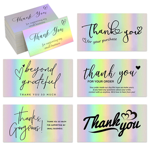 <span class=keywords><strong>Carte</strong></span> de remerciement en papier coloré personnalisé autocollants et cartes de remerciement pour les petites entreprises - Product Image 6