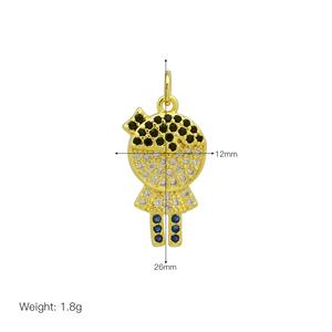 Collier pendentif enfant en cristal <span class=keywords><strong>BD</strong></span>-D1112, plaqué or cuivre, bijoux pour fils et filles - Product Image 5