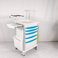 Chariot d'urgence médical ABS pour hôpital / Chariot de secours / Chariot anti-écrasement 750*480*920mm