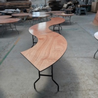 Table pliante de banquet serpentine en contreplaqué de haute qualité pour la fête de mariage