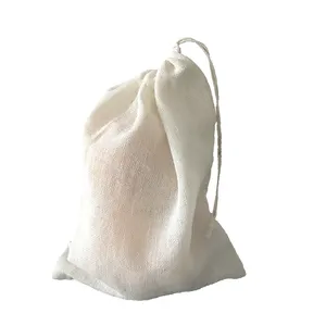 厂家价格平纹细布圣诞礼品袋天然棉织物咖啡过滤袋