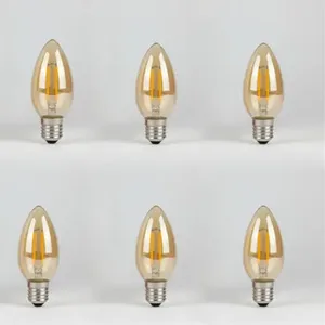 Set di 6 Lampadine in Vetro, 4W, Illuminazione Tipo Candela - Product Image 6
