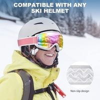 Masque de ski Findway Export OTG (sur les lunettes) pour homme, femme et jeune - Protection UV 100%