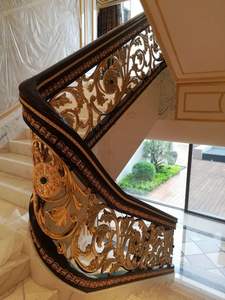 Support technique en ligne en laiton de garde-corps d'art en bronze moderne et élégant pour des projets de villa - Product Image 5