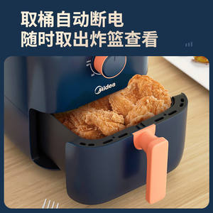 Freidora de Aire Midea 3L Eléctrica con Temporizador y Control de Temperatura, Revestimiento Cerámico, Diseño Redondo, Color Azul - Product Image 4