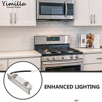 Lampe LED rectangulaire 12V CC pour hotte de cuisine, installation facile, étanche, lumière de remplacement pour hotte domestique