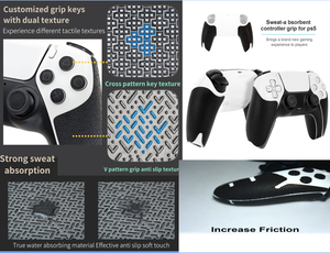 Autocollant de protection pour manette personnalisable, compatible avec la manette PS5 Dualsense Edge, accessoires pour manette, bande antidérapante - Product Image 2