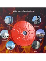 Enrouleur de tuyau d'incendie 20/25/30m, Tuyau d'eau pour boîte d'incendie et auto-sauvetage, Capacité 10-100kg, Bords de 1,5mm pour système de protection incendie d'usine