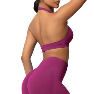 Custom Seamless Sports Beauty Back High-strength Sports Bra Breathable Knitted Neck Bra Fitness <strong>Clothes</strong> Yoga <strong>Clothes</strong> <strong>for</strong> Women - Product Image 5