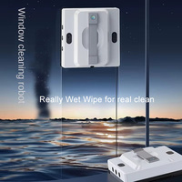 Robot de nettoyage de vitres électrique automatique avec planification intelligente du trajet, fonction de pulvérisation d'eau et contrôle par application/télécommande