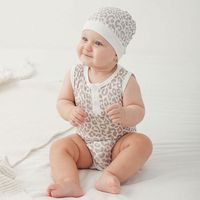 Baju Bayi Baru Lahir Serat Bambu, Romper Tanpa Lengan Tipis Musim Panas, Pakaian Bayi Bambu