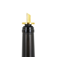 Bec conique multifonctionnel en acier inoxydable pour liqueur Bouchon anti-poussière en caoutchouc pour bouteille de liqueur Verseur d'huile Verseur de vin
