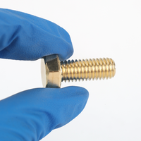 H62 Brass DIN 933 Full Thread Hexagon Head Bolt for Electrical and Industrial Assembly