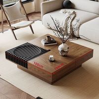 Table basse d'art haut de gamme en bois massif, style antique, pour salon, table basse multifonctionnelle italienne, table basse
