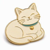 Adorable broche de col en forme de chaton calico pour cafés à chats, cliniques vétérinaires, accessoires de mode quotidiens et panneaux à badges