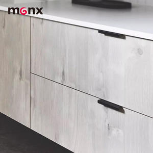 Long Strip U-Shaped Invisible Aluminum Alloy Handle <strong>Matte</strong> <strong>Black</strong> Anti-Scratch Hotel Wardrobe Cabinet Furniture Edge Pull Handle - Product Image 2
