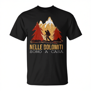 T-shirt da trekking Dolomiti Mountain Adventure Outdoor Wear Camicia nera da uomo - Product Image 3