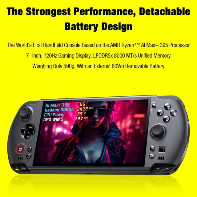 GPD WIN 5 Handheld Game Console 32GB+2TB 7 Inch Win 11 OS AMD Ryzen Al Max+ 395 CPU Dropshipping Pocket Console
