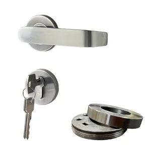 NANDSQ Latest Stainless Steel Door Lever Handle Screw-on Rose Casting Lever handle Door Handles